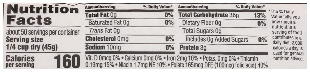 , Enriched Long Grain White Rice, 80 Ounce