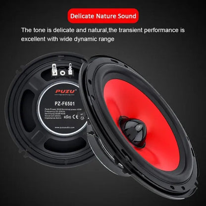 2Pcs 6.5 Inch 90W Full Range Frequency Car Audio Speaker Heavy Mid-Bass Ultra-Thin Modified Speakers