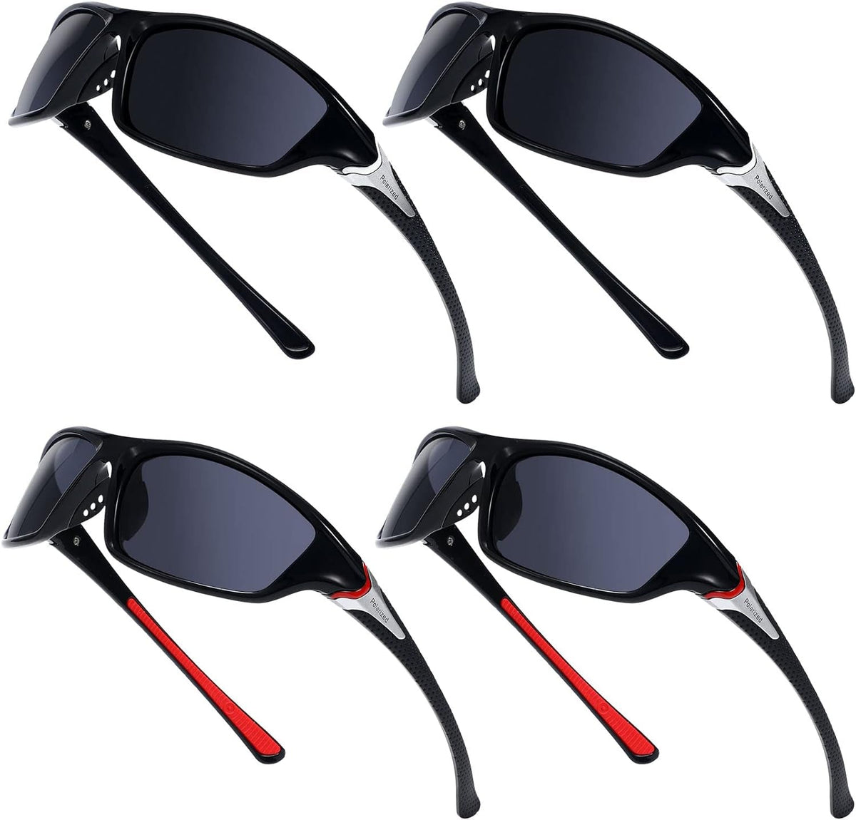 4 Pairs Men Polarized Sunglasses with UV Protection Driving Glasses Sports for Sport Outdoor Activities