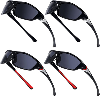 4 Pairs Men Polarized Sunglasses with UV Protection Driving Glasses Sports for Sport Outdoor Activities