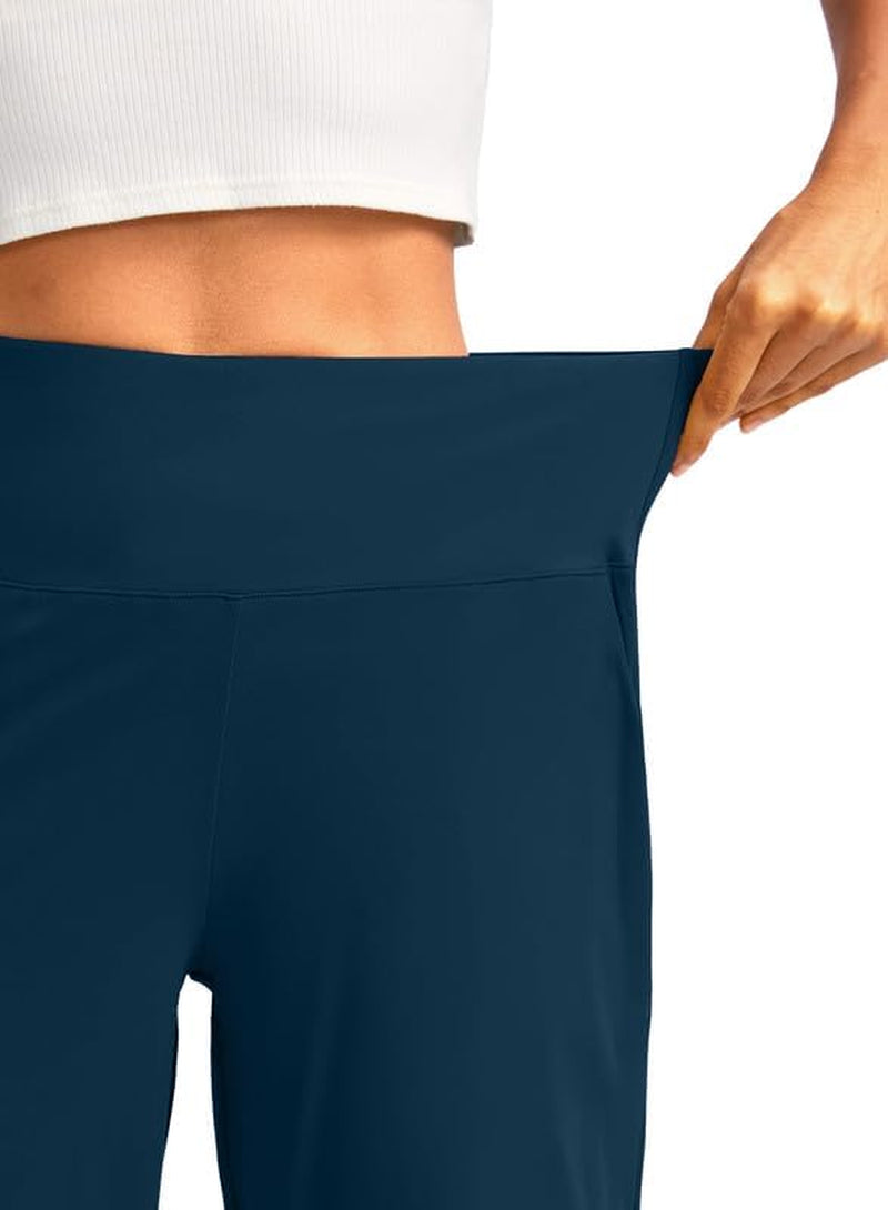 Women'S 12" Bermuda Long Shorts with Pockets High Waisted Stretch Knee Length Shorts for Women Summer Walking