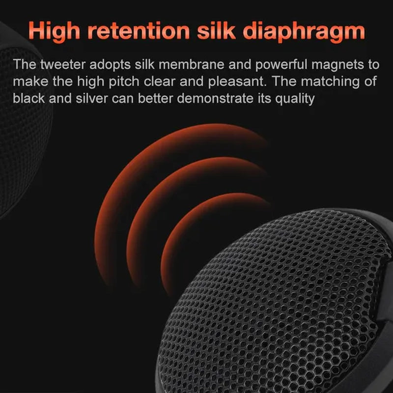 2Pcs 20W Car Speaker Dome Tweeter Universal Sound Vehicle Auto Music Stereo Modified Loud Speakers