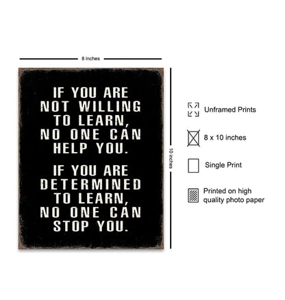 Motivational Wall Art - Office Wall Art & Decor Motivational Poster - Positive Quotes Wall Decor - Encouragement Gifts - Positive Sayings for Wall Decor - Entrepreneur Wall Art - Inspirational Quotes