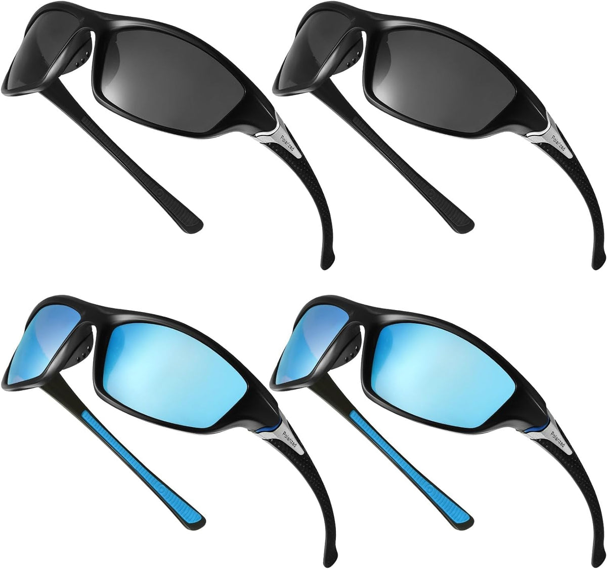 4 Pairs Men Polarized Sunglasses with UV Protection Driving Glasses Sports for Sport Outdoor Activities