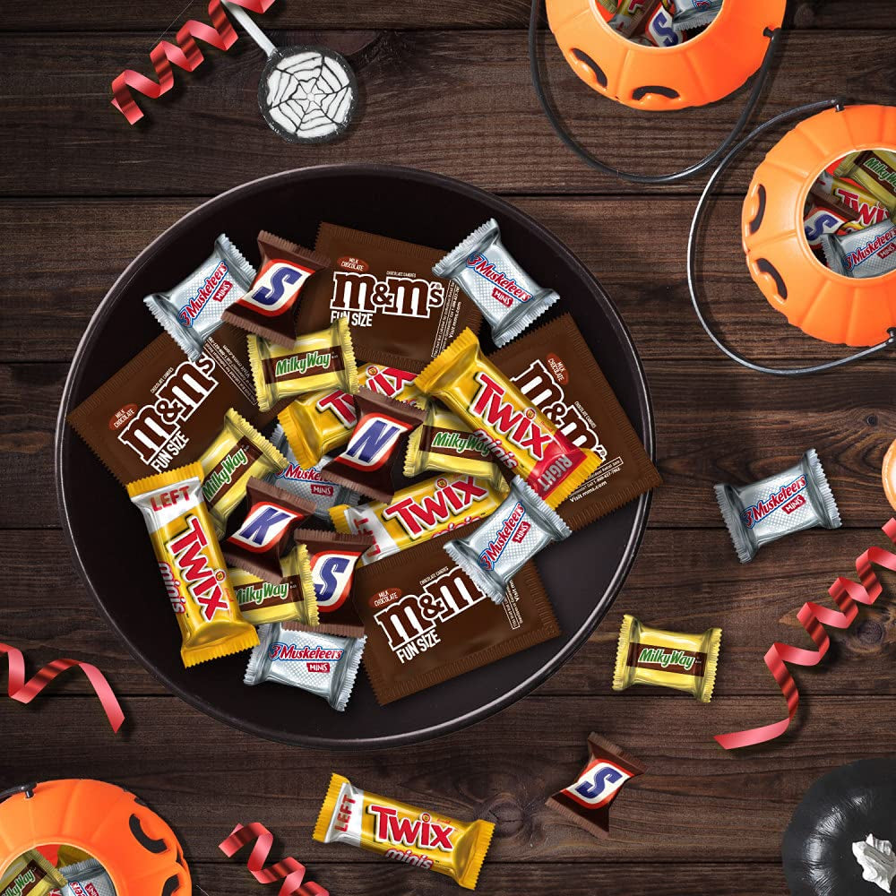 M&M'S, SNICKERS, TWIX, MILKY WAY & 3 MUSKETEERS Individually Wrapped Bulk Candy Assortment, 104.27 Oz Bag