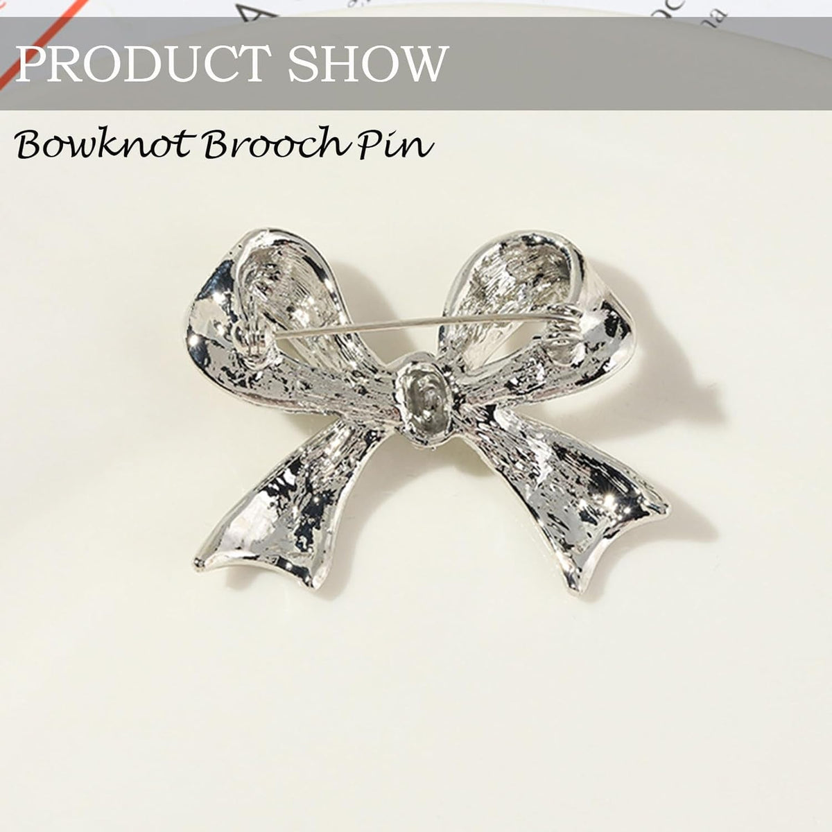 Elegant Crystal Bow Brooch Pin for Women,Vinage Sparkly Rhinestones Brooches Pins Beautiful Lapel Pins Dress Suit Shirt Ceremony Clothes Accessories Jewelry