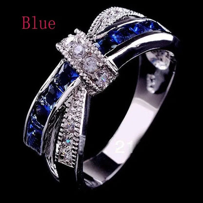 Trendy Women Rings with Brilliant Cubic Zirconia Luxury Engagement Rings Fashion Wedding Party Jewelry