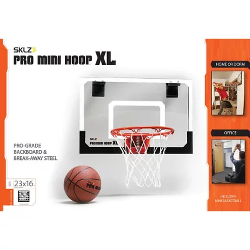 SKLZ Pro Mini XL Indoor Basketball Hoop with XL Ball
