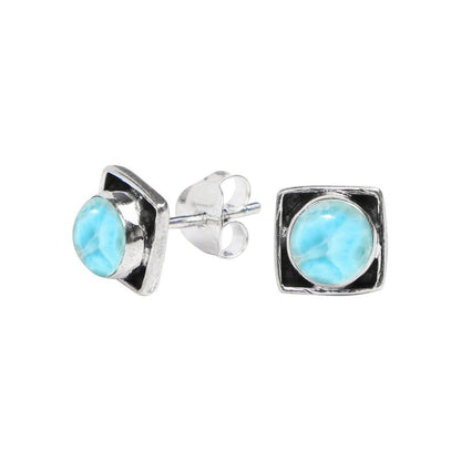 Labradorite Stone Stud Earring, 925 Sterling Silver Stud Earrings for Women Girls, Natural Gemstone Stud Earring, Round Stone Stud Earrings, Gift Jewelry for her