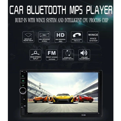 Amprime 2 Din Car Radio 7" LCD Touch Screen Autoradio 7018B Multimedia Player Bluetooth Car Stereo Radio Support Mirror-Link Rear View Camera