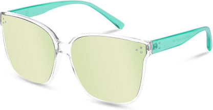 Sunglasses Womens, Oversized Pink Sunglasses for Women with Trendy Mirrored Lens UV400 Blocking