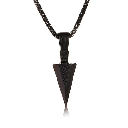 Men's Fashion Jewelry Black Gold Silver Color Pendant Long Chain Necklaces Mens Necklaces