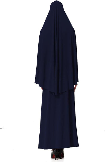 Muslim Islamic Women'S Khimar 2Pcs Sets Soft Distinctive Prayer Dress Hijab Abaya Suit(10 Colors Available)