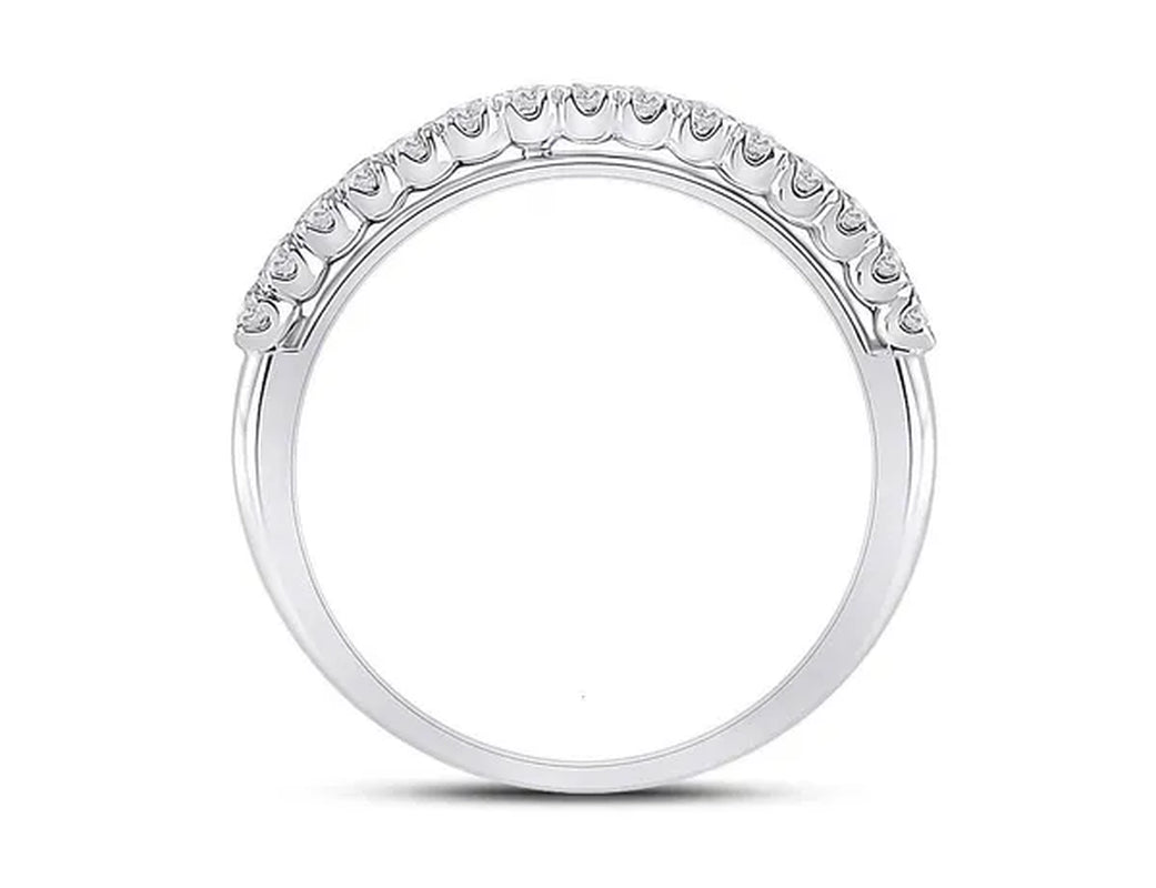 1.50 Carat (ctw G-H, I1-I2) Emerald-Cut Diamond Engagement Ring and Wedding Band in 14K White Gold