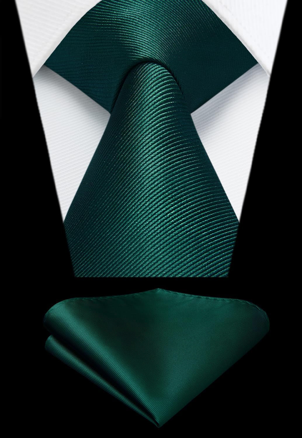 Mens Ties Solid Color Ties for Men Formal Necktie with Pocket Square Set Satin Silk Neck Tie Handkerchiefs Set