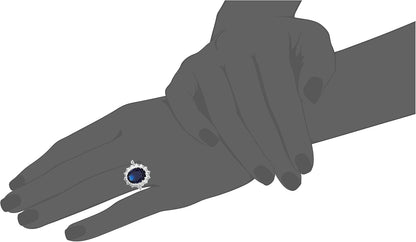 Platinum-Plated Sterling Silver Celebrity Kate Ring Made with Infinite Elements Zirconia Accents, (Previously Amazon Collection)