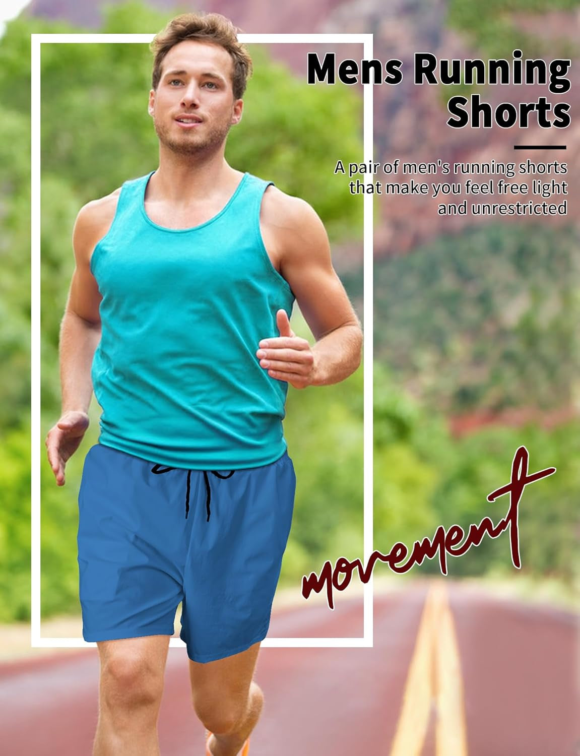2 Pack Mens Athletic Shorts 5 Inch Inseam Workout Gym Running Shorts for Men Quick Dry Lightweight Summer Shorts Black Blue X-Large