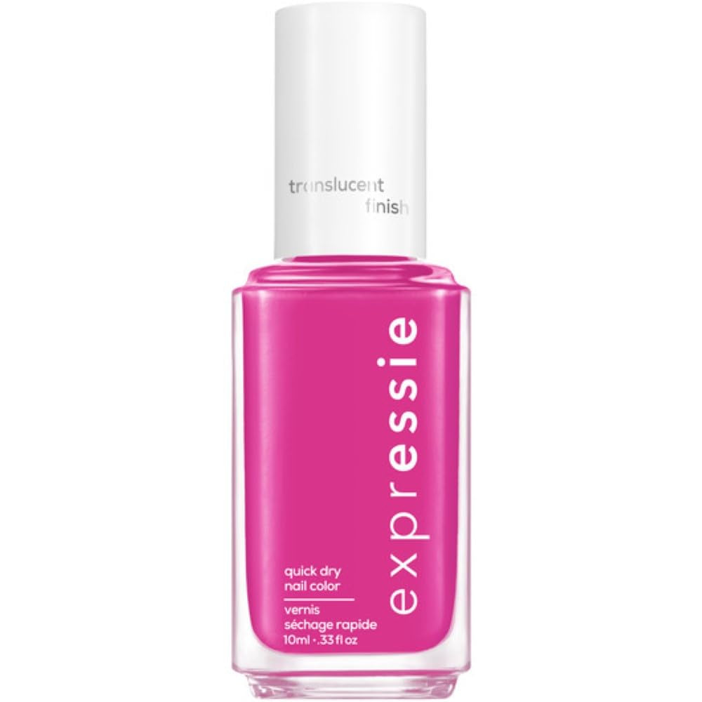 Expr Nail Polish, Quick-Dry Translucent Magenta Pink Nail Polish, Vegan, Turn up the Century, 0.33 Fl Oz