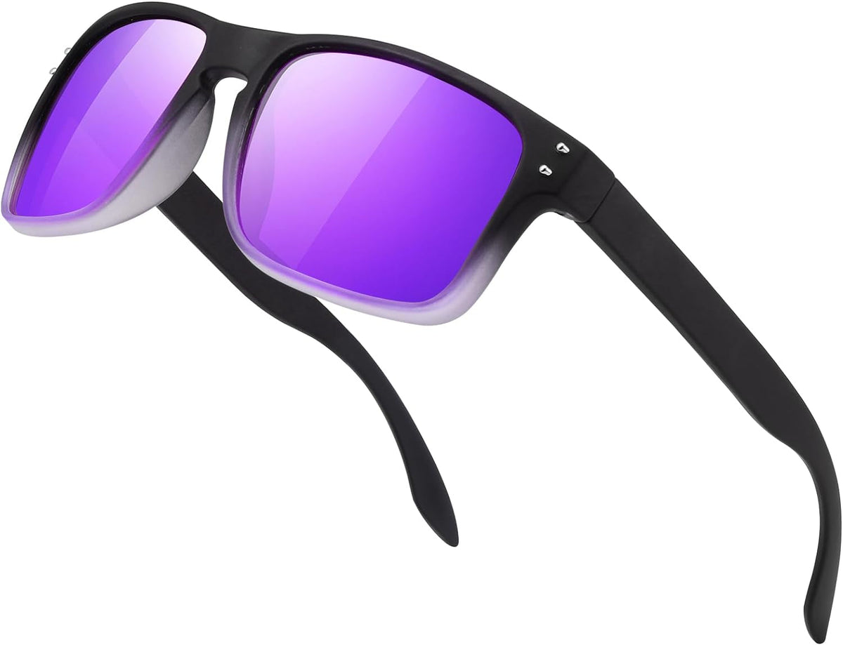 Polarized Sunglasses Men Womens - Retro Square Sun Glasses for Fishing Driving UV Protection
