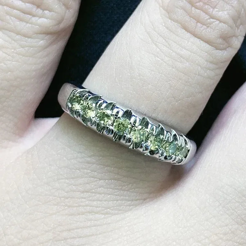 Luxury Womens Ring White Sapphire Wedding Band Engagement Diamond Ring Fine Jewelry Christmas Gift Size:6 7 8 9 10 ( 11 Colors ）