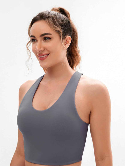 Sports Bras for Women Criss-Cross Back Padded Workout Tank Tops Medium Support Crop Tops for Women