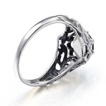 2017 Romantic Antique Female Ring 2ct AAAAA White Created Zircon 925 Sterling Silver Engagement Wedding Band Ring For Women