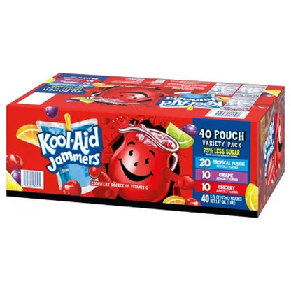 Kool-Aid Jammers Juice Pouches Variety Pack 6 Fl. Oz., 40 Pk.