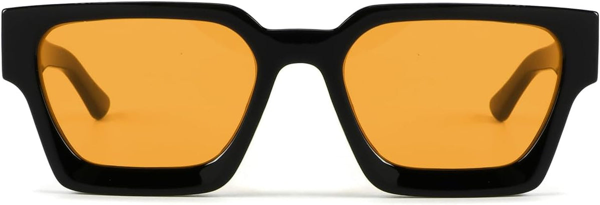 Trendy Square Sunglasses for Men Women Fashion Thick Rectangle Sun Glasses UV Protection Shades Designer Style