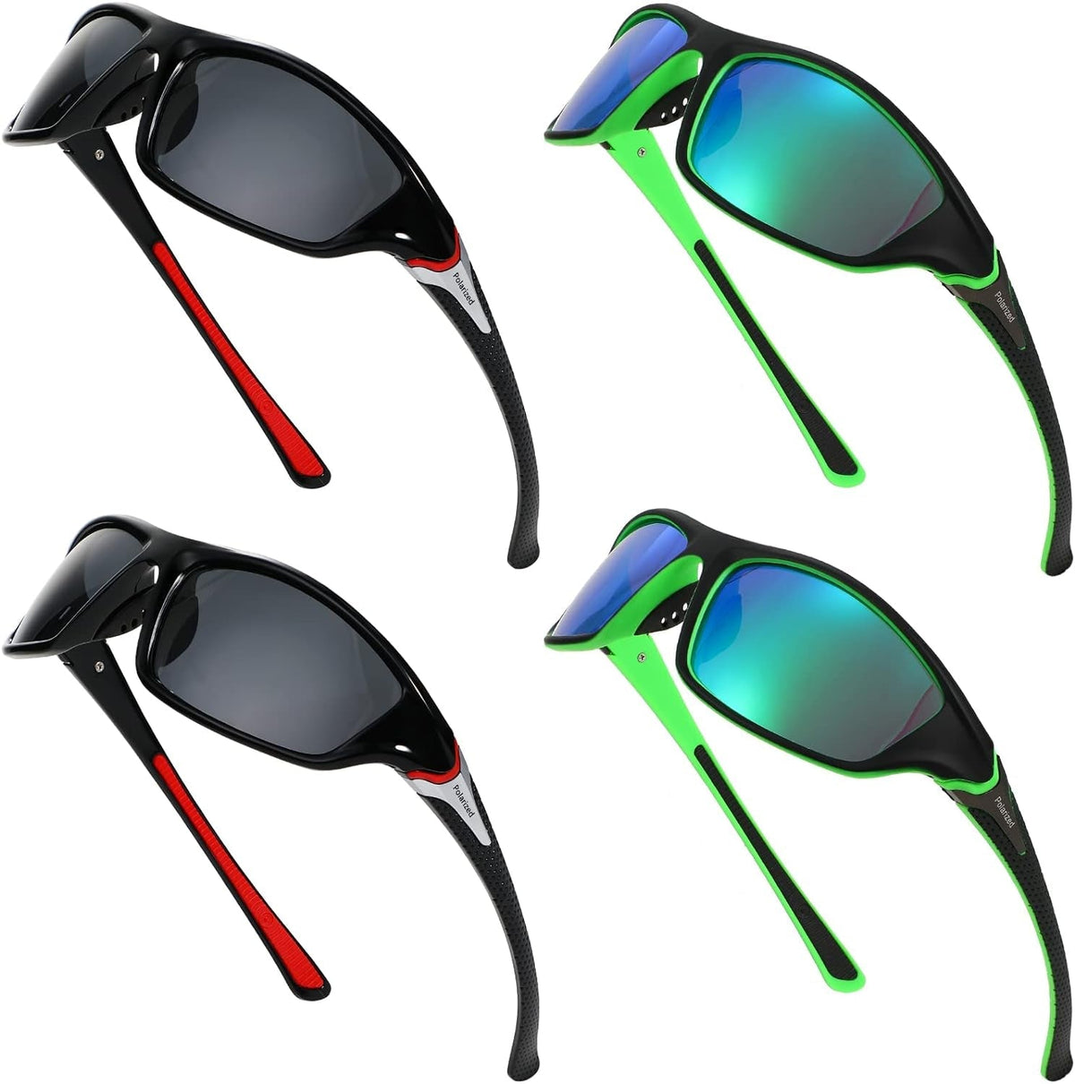 4 Pairs Men Polarized Sunglasses with UV Protection Driving Glasses Sports for Sport Outdoor Activities