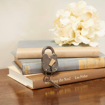 Dark Gray Brass Lock and Key