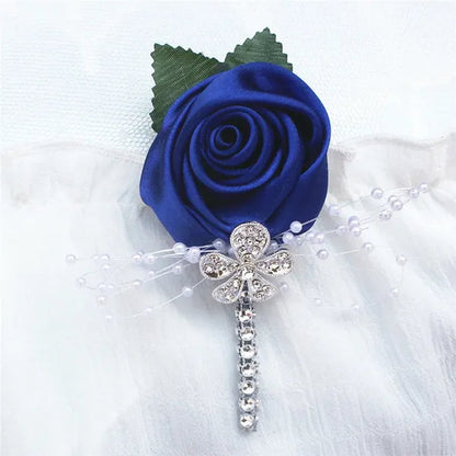 6piece/Pack Custom Made Flower Lapel Pin Mens Wedding Boutonniere Handmade Wedding Brooch Buttonhole Grooms Boutonnieres XH0677Y