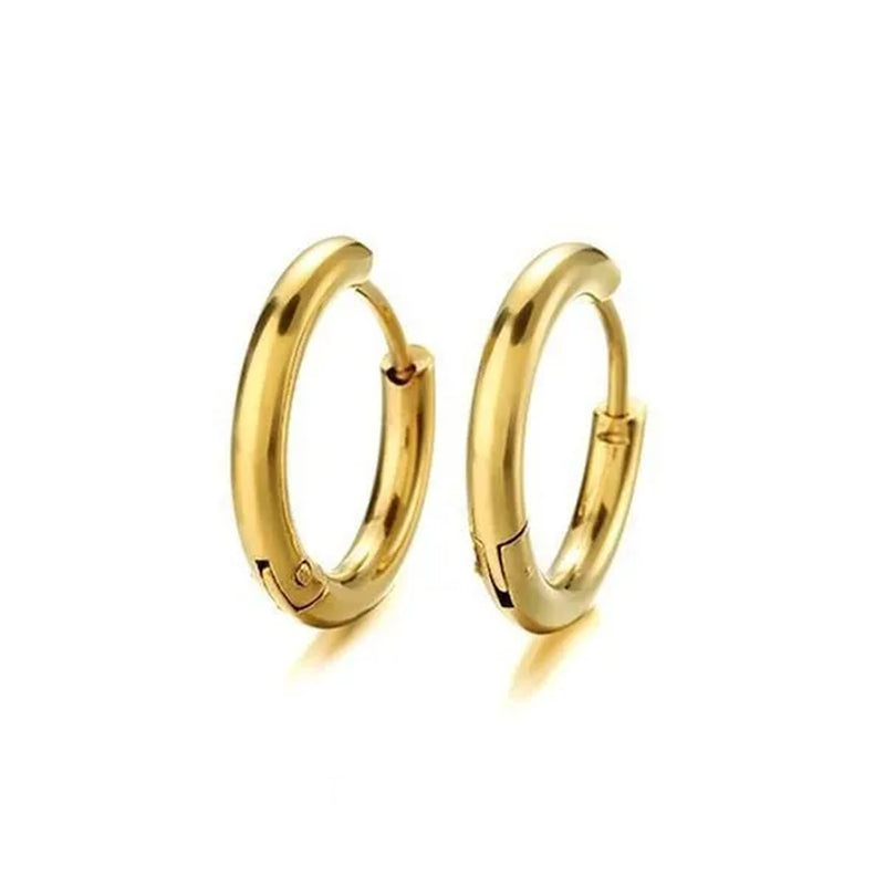 8Mm to 25Mm Unisex Stainless Steel Hoop Earring，Stainless Steel Ear Hoops Punk Style Ear Cartilage Hoop Earrings for Men and Women