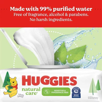 Huggies Natural Care Sensitive Baby Wipes, Fragrance Free, 17 Pk., 1088 Wipes