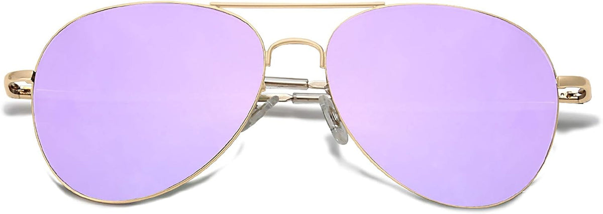 Classic Aviator Sunglasses for Women Men Metal Spring Hinges SJ1030