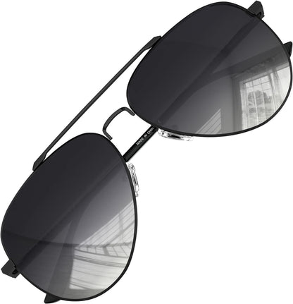 Aviator Sunglasses for Men Women Polarized Driving Classic Shades - UV 400 Protection with Accessories 60MM
