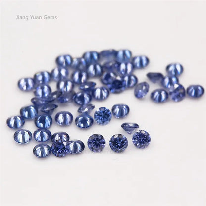 5 Pcs Beautiful Unheated Gemstones Blue Diamond 5.5*5.5mm Sapphire Round Cut Sri-Lanka Gemstone