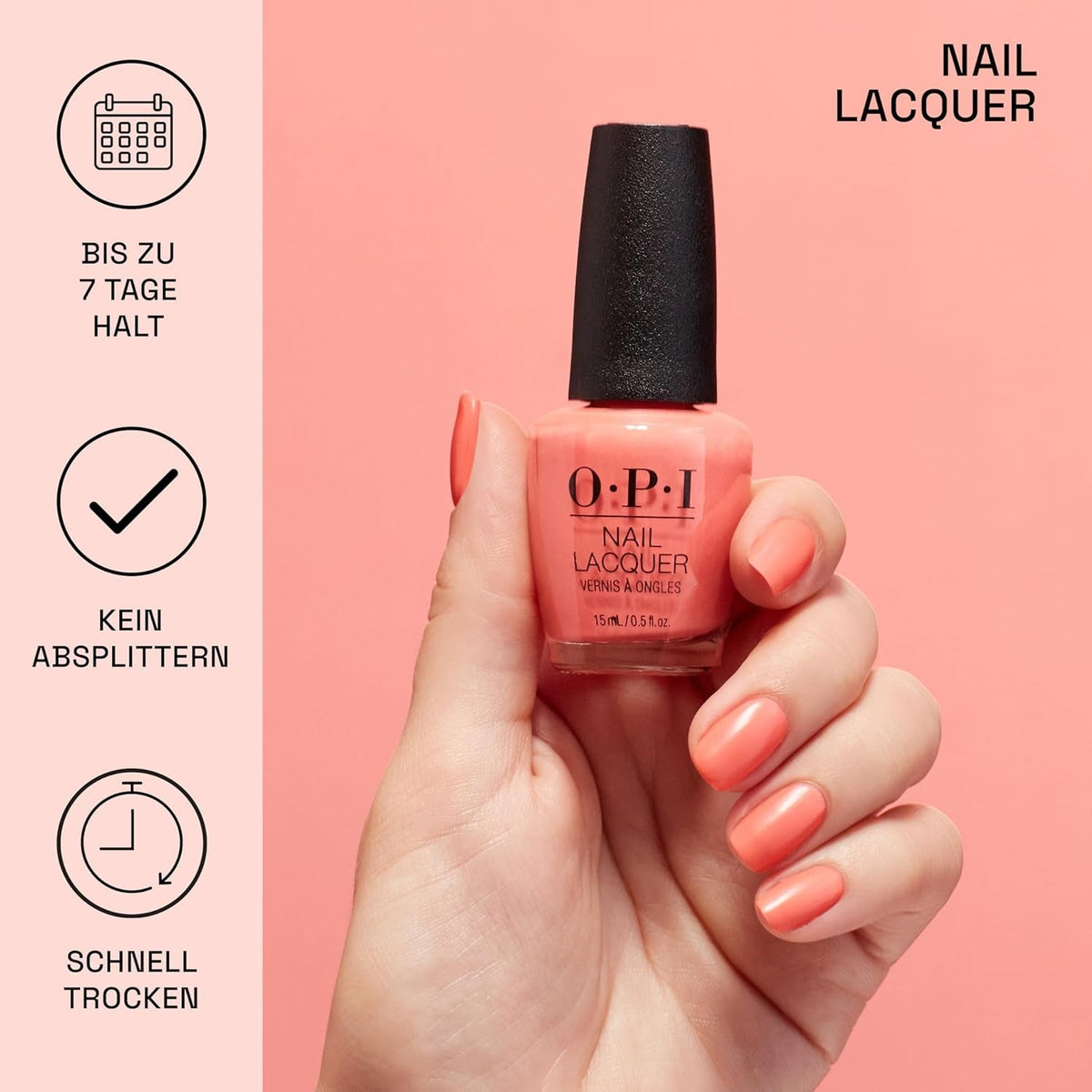 OPI Nail Lacquer, Black Cherry Chutney, Red Nail Polish, 0.5 fl oz