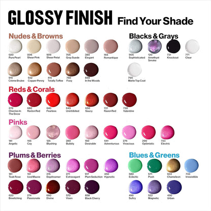Nail Enamel, Chip Resistant Nail Polish, Glossy Shine Finish, in Pink, 141 Angelic, 0.5 Oz