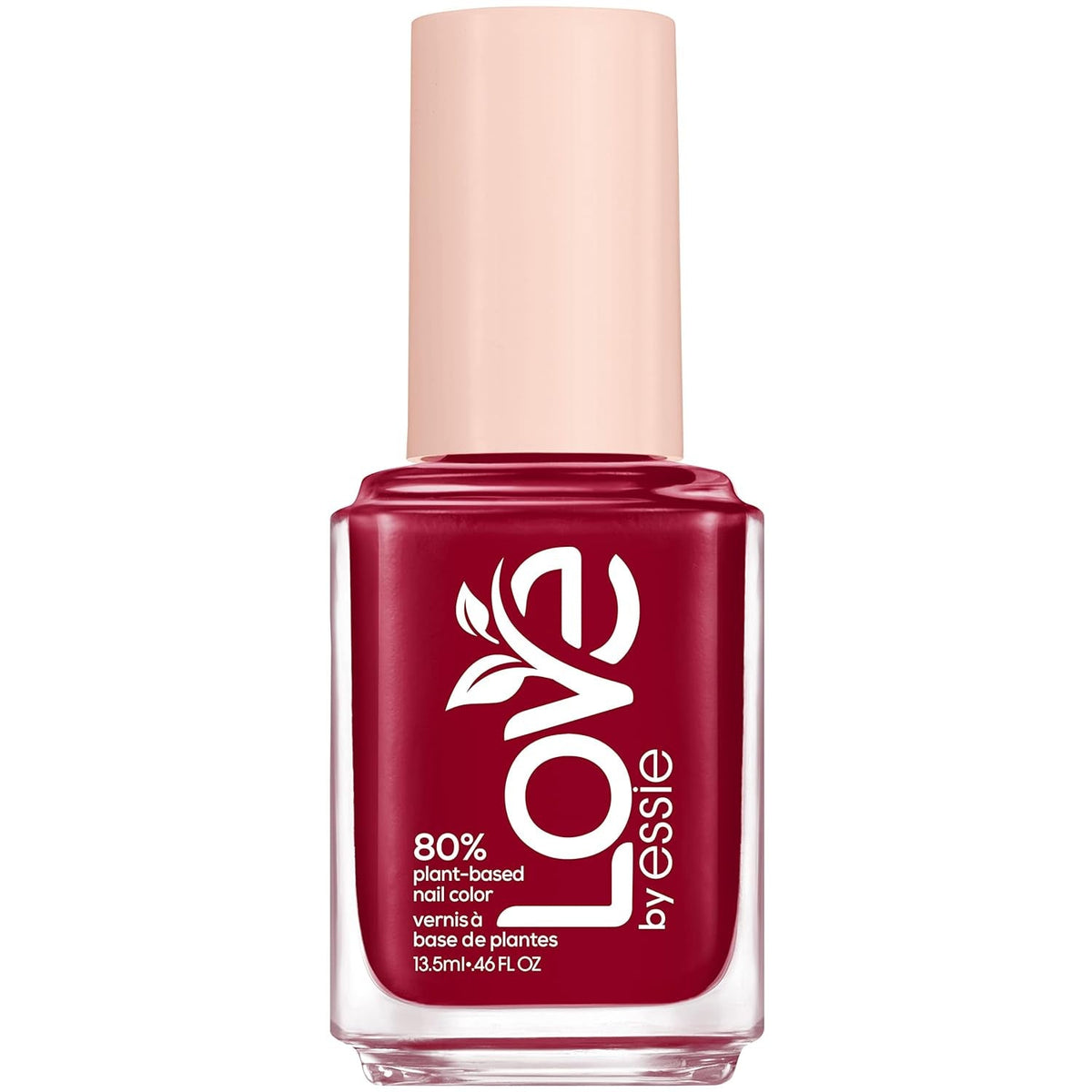 LOVE by  Nail Polish, 80% Plant-based, Salon-Quality, Vegan, White, Blessed Never Stressed, 0.46 Fl Oz