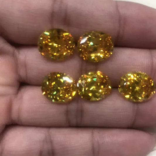 Natural Unheated AAAA 5.50 Cts AAAAA Gemstone Yellow Sapphire 9x11mm Oval Cut Gem Sri-Lanka VVS Loose Gemstone Jewelry