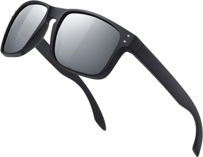 Polarized Sunglasses Men Womens - Retro Square Sun Glasses for Fishing Driving UV Protection