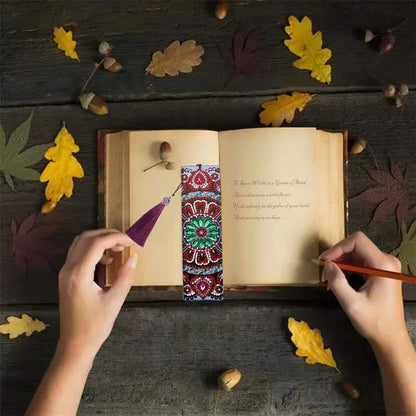 20 Types New Diy Leather Book Marks Special Shaped Diamond Painting Tassel Bookmarks Crafts Gifts For Christmas