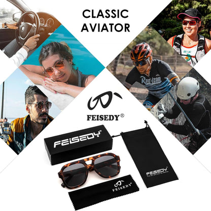 Vintage Aviator Sunglasses Double Bridge Women Men Large Square Thick Frame Trendy Eyewear UV400 B2846