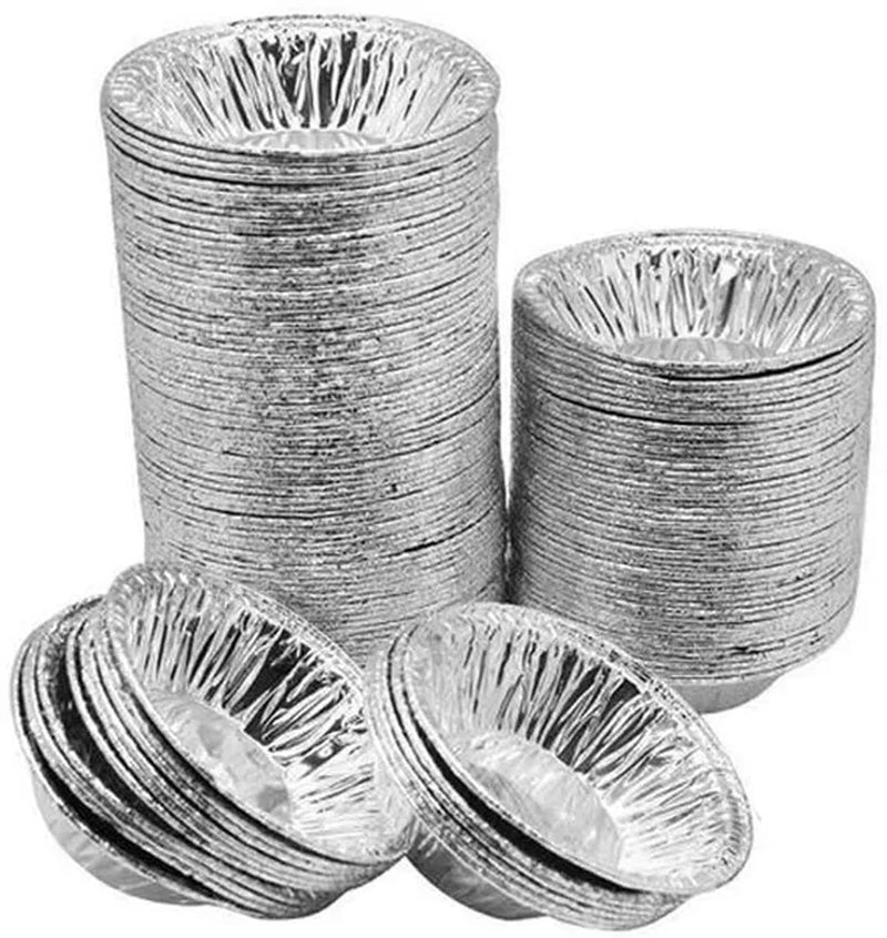 50Pcs/100pcs Egg Tart Aluminum Cupcake Cake Cookie Mold Pudding Mould Tin Baking Tool [<Xiaochengshop>]