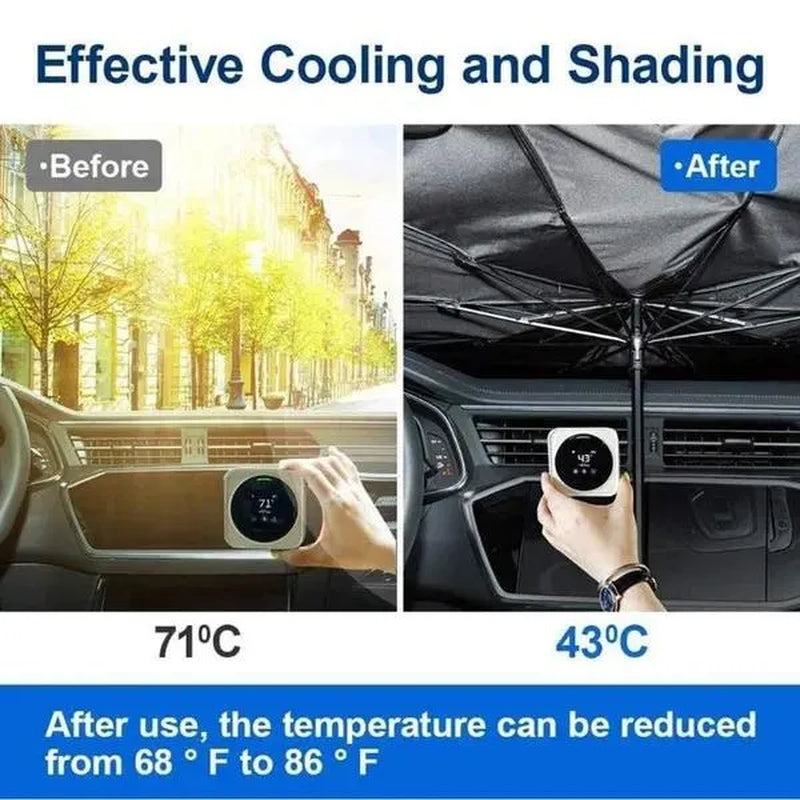 Car Sun Shade Protector Parasol Auto Front Window Sunshade Covers Car Sun Protector Interior Windshield Protection Accessories (Free Umbrella Bag)