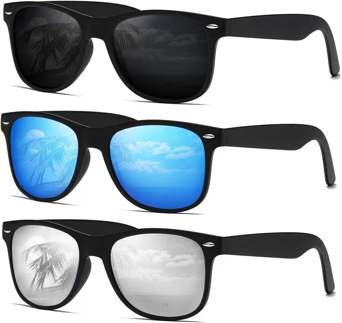 Sunglasses Men Polarized Sunglasses for Womens Trendy Retro Mirror Lens for Driving Fishing UV400 Protection