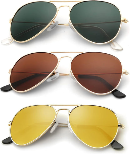 Classic Aviator Sunglasses for Men Women Driving Sun glasses Polarized Lens UV Blocking