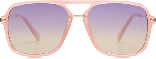 Sunglasses for Women & Men, Square, Retro, Polarized Lens, Trendy Aviator, 90S Shades