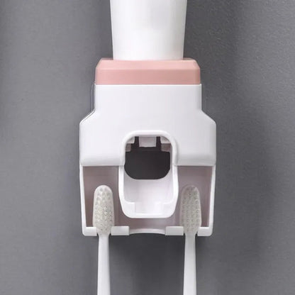 Automatic Toothpaste Dispenser And Wall-mounted Toothbrush Holder Toilet Wash Table Fully Automatic Squeeze Toothpaste Toothbrush Holder