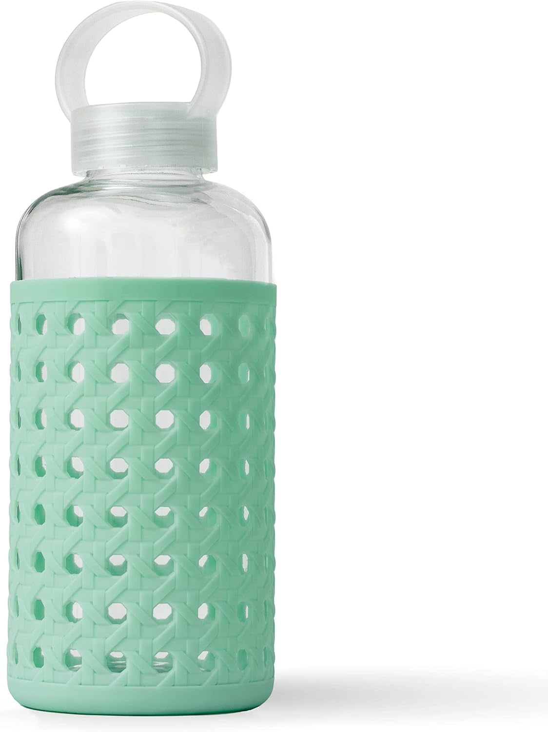 Yoga Glass Water Bottles BPA Free Non Slip Sleeve Leak Proof Lid Reusable 19 Oz and 32 Oz Sports Water Bottle Wide Mouth Lid Portable Hydration Tumbler